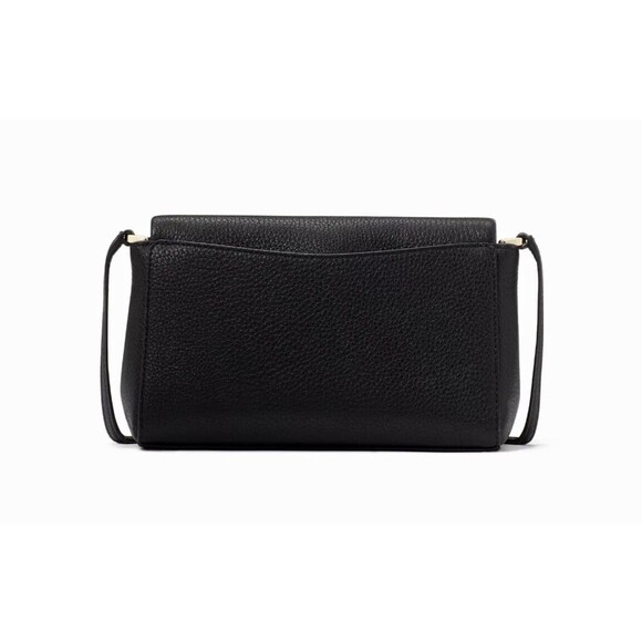 New Kate Spade Leila Mini Zip Crossbody Pebble Leather Black - Picture 4 of 6